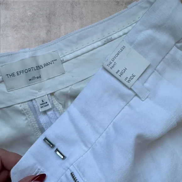 NWT Aritzia Wilfred Effortless Linen Pant - Picture 6 of 8